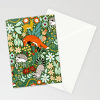 Textured Woodland Pattern - Forest Green Stationery Card Gallery Image 2