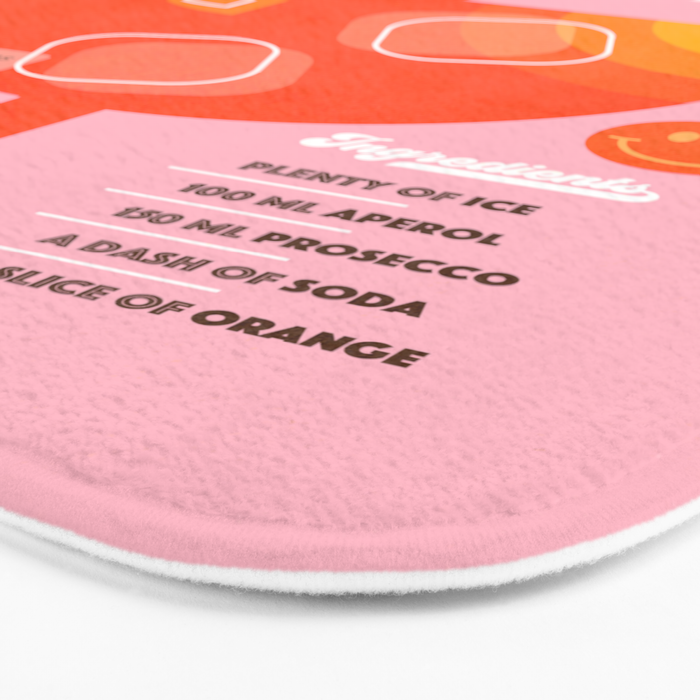 Retro Cocktail Nº1 Aperol Spritz Bath Mat Gallery Image 3
