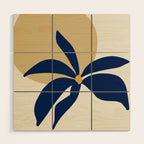 The Flower And The Sun, Floral Prints Wood Wall Art Gallery Image 1