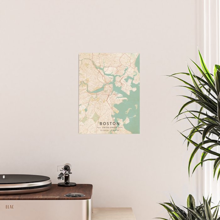 Boston, United States - Vintage Map Poster Gallery Image 2