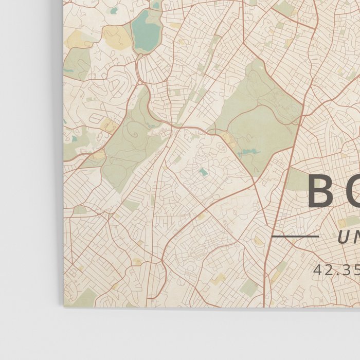 Boston, United States - Vintage Map Poster Gallery Image 3