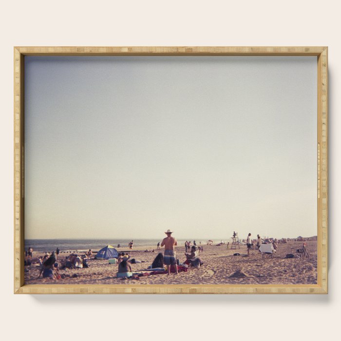 Beach Cowboy | Disposable Camera 35mm Film Photography Serving Tray Gallery Image 1