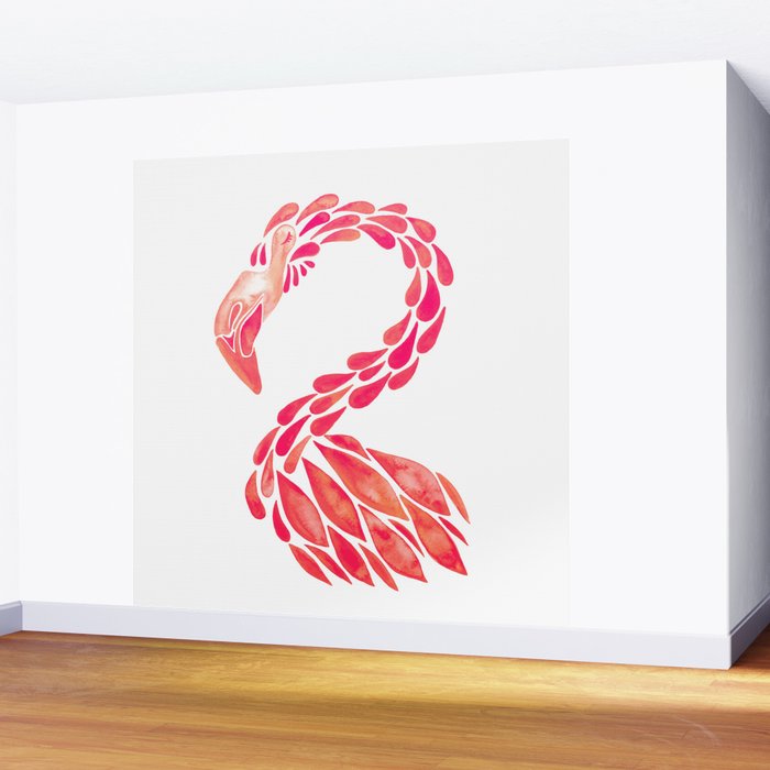 Miami Flamingo - Pink OmbrÃ© Wall Mural Gallery Image 2