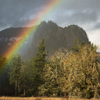 Beacon Rock Rainbow Nature Photography Coffee Mug Gallery Image 2