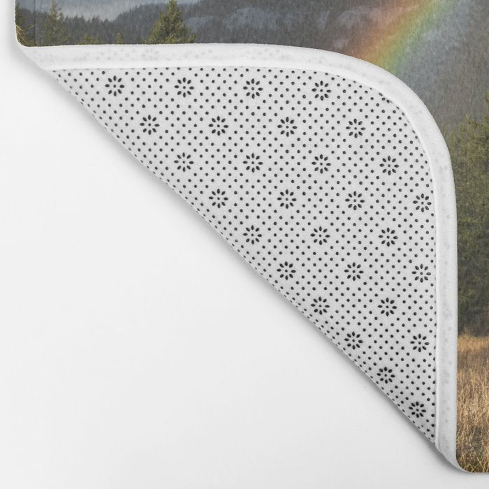 Beacon Rock Rainbow Nature Photography Bath Mat Gallery Image 2