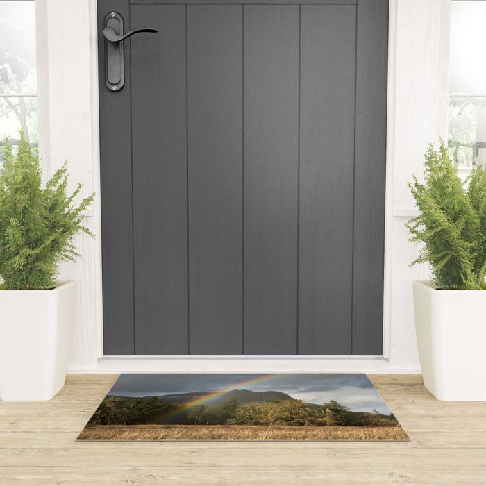 Beacon Rock Rainbow Nature Photography Welcome Mat Gallery Image 3