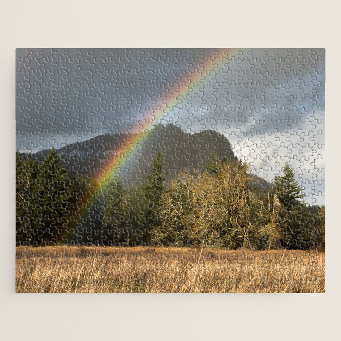 Beacon Rock Rainbow Nature Photography Jigsaw Puzzle Gallery Image 1