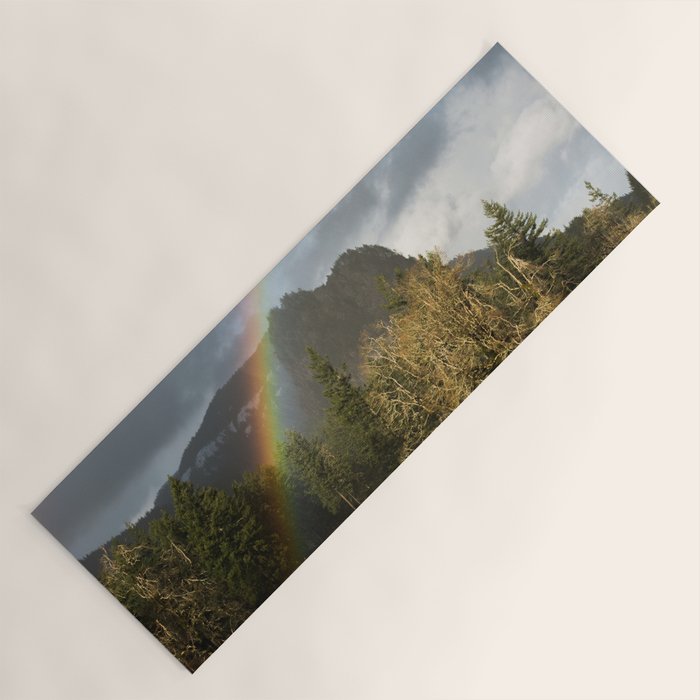 Beacon Rock Rainbow Nature Photography Yoga Mat Gallery Image 1
