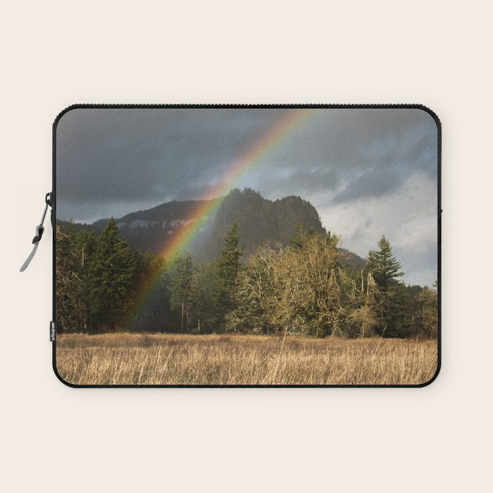 Beacon Rock Rainbow Nature Photography Laptop Sleeve Gallery Image 1
