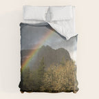Beacon Rock Rainbow Nature Photography Comforter Gallery Image 6