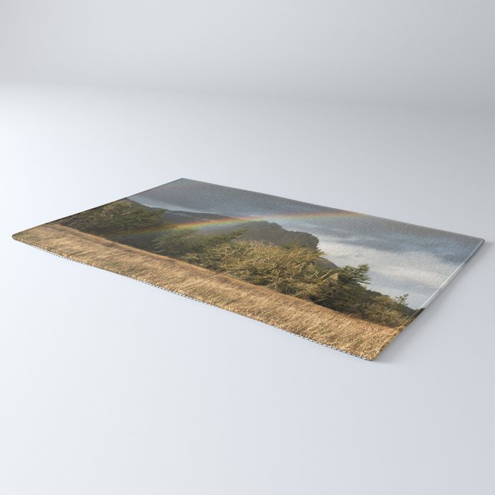 Beacon Rock Rainbow Nature Photography Rug Gallery Image 3