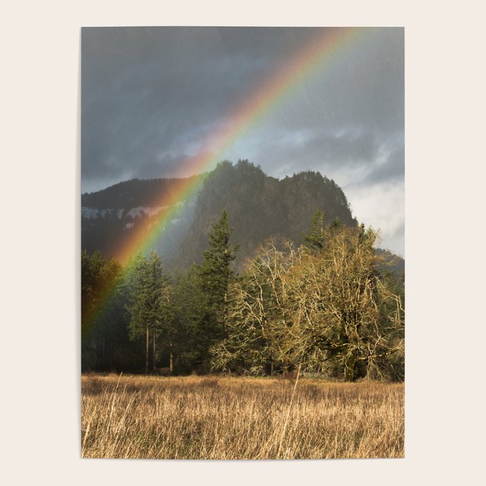 Beacon Rock Rainbow Nature Photography Poster Gallery Image 4