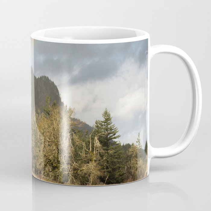 Beacon Rock Rainbow Nature Photography Coffee Mug Gallery Image 1