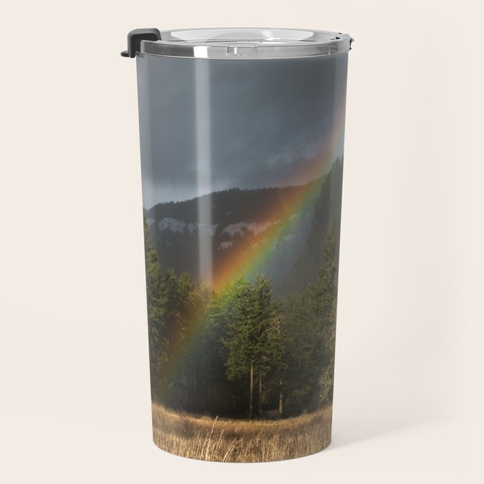 Beacon Rock Rainbow Nature Photography Travel Mug Gallery Image 3