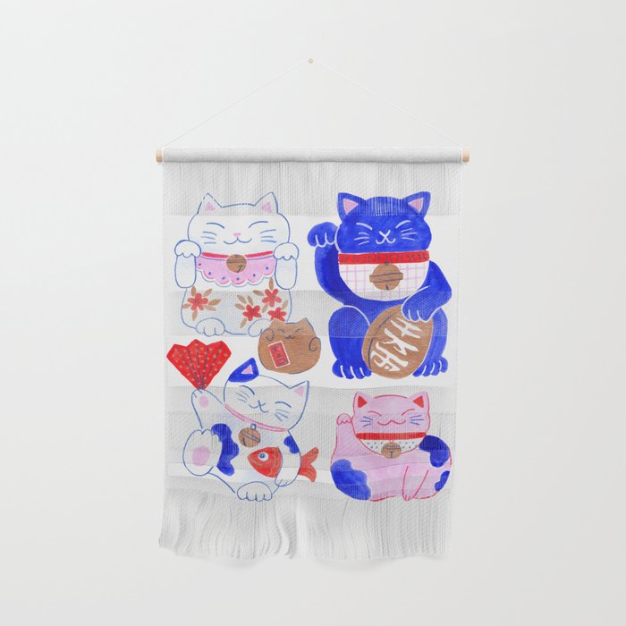 Maneki Neko Lucky Cats Wall Hanging Gallery Image 1