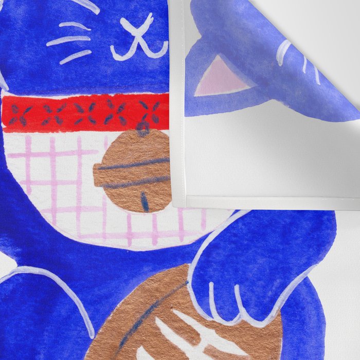 Maneki Neko Lucky Cats Wall Tapestry Gallery Image 3