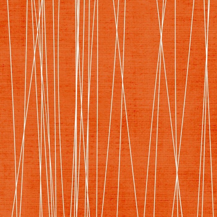 Rich Orange White Lines Artwork Coffee Mug Gallery Image 2