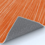 Rich Orange White Lines Artwork Rug Gallery Image 4