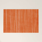 Rich Orange White Lines Artwork Welcome Mat Gallery Image 1