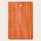 Rich Orange White Lines Artwork Cutting Board Gallery Image 1