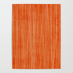 Rich Orange White Lines Artwork Poster Gallery Image 4
