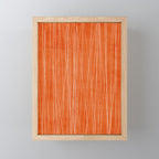 Rich Orange White Lines Artwork Mini Art Print Gallery Image 1