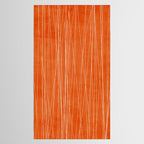 Rich Orange White Lines Artwork Tablecloth Gallery Image 2