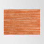 Rich Orange White Lines Artwork Rug Gallery Image 2