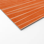Rich Orange White Lines Artwork Welcome Mat Gallery Image 2