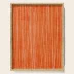 Rich Orange White Lines Artwork Serving Tray Gallery Image 1