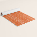 Rich Orange White Lines Artwork Yoga Mat Gallery Image 2