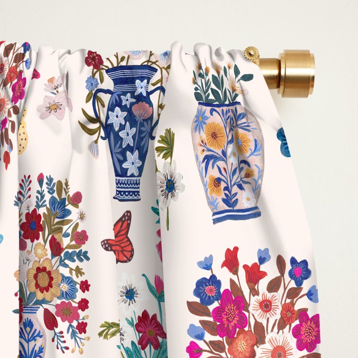 Nostalgic flower vases Window Curtain Gallery Image 2