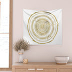 Quaking Aspen - Gold Tree Rings Wall Tapestry Gallery Image 2