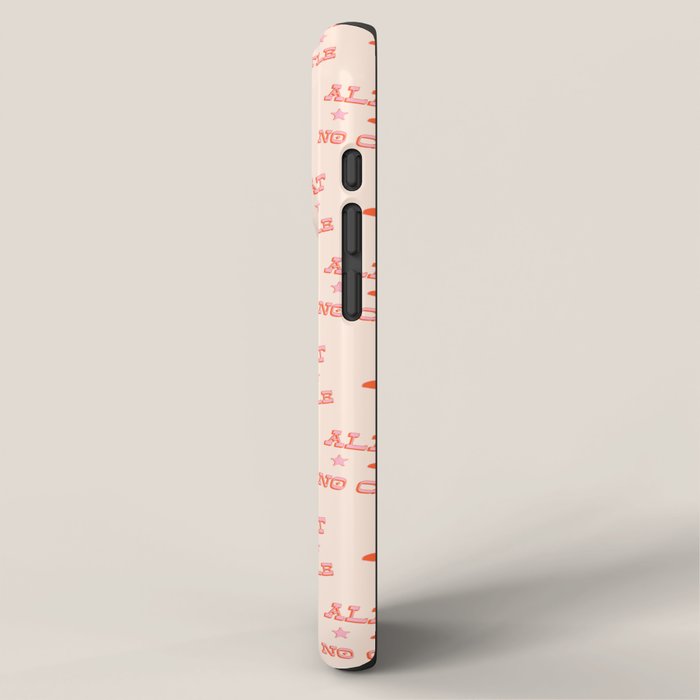 "All hat no cattle" in pink and orange retro western letters iPhone Case Gallery Image 2