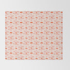 "All hat no cattle" in pink and orange retro western letters Throw Blanket Gallery Image 2