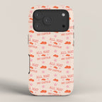 "All hat no cattle" in pink and orange retro western letters iPhone Case Gallery Image 3