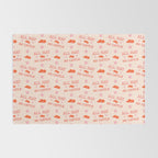 "All hat no cattle" in pink and orange retro western letters Rug Gallery Image 2