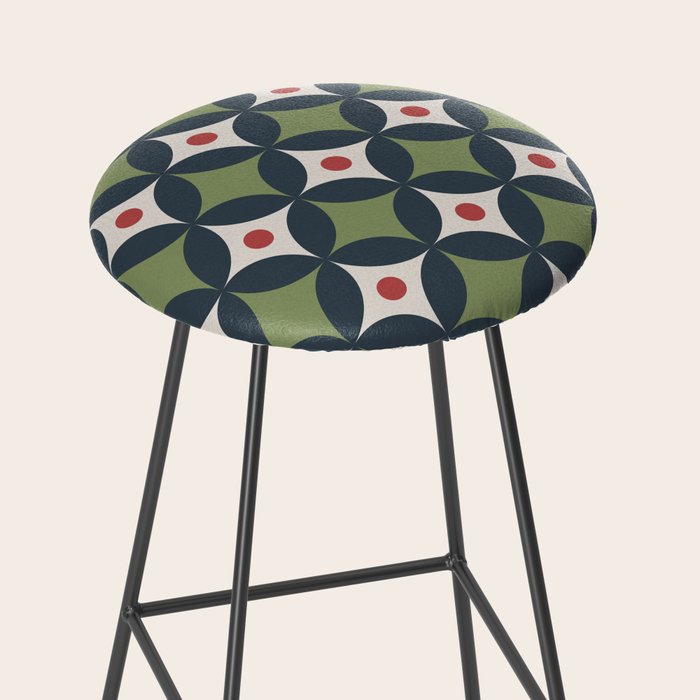 Modern Geometric Starburst Stool Gallery Image 2