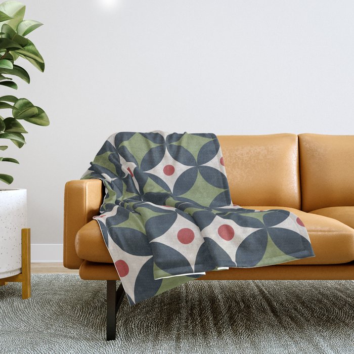 Modern Geometric Starburst Throw Blanket Gallery Image 1