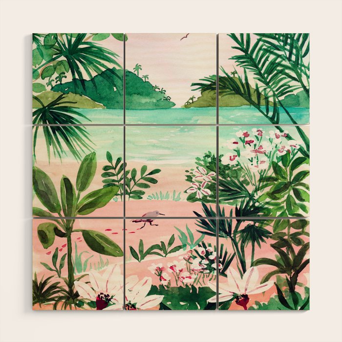 Seaside Meadow Wood Wall Art Gallery Image 1