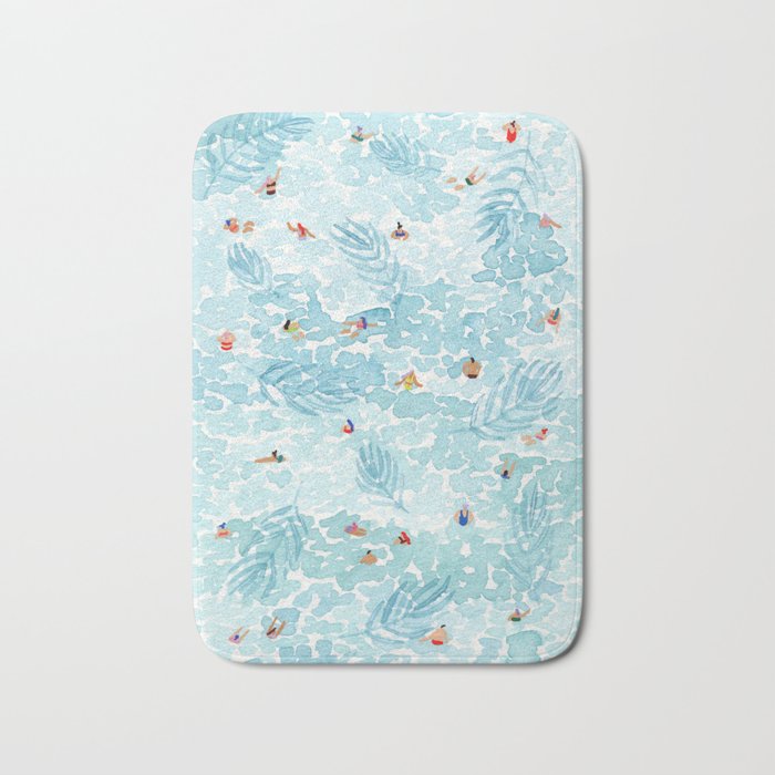 Aqua Palms Bath Mat Gallery Image 1