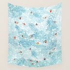 Aqua Palms Wall Tapestry Gallery Image 4