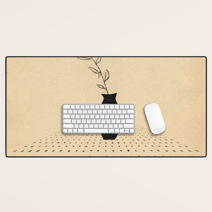 Vase and plant Desk Mat Gallery Image 1
