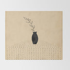Vase and plant Throw Blanket Gallery Image 2