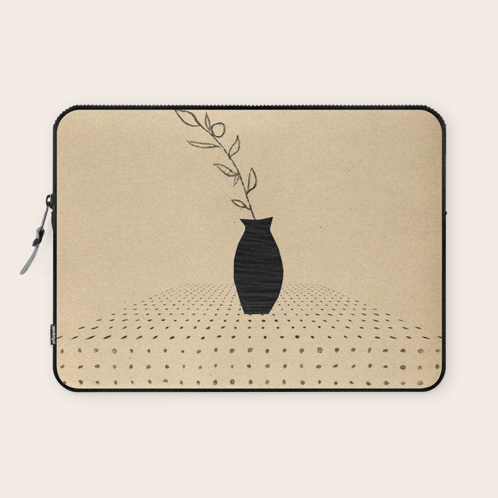 Vase and plant Laptop Sleeve Gallery Image 1