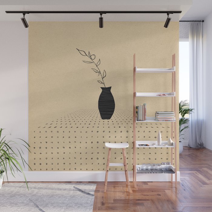 Vase and plant Wall Mural Gallery Image 1