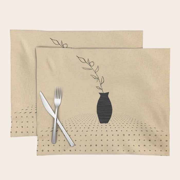 Vase and plant Placemat Gallery Image 1