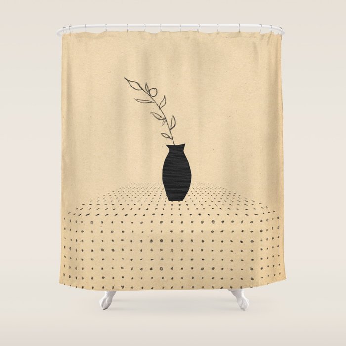 Vase and plant Shower Curtain Gallery Image 1