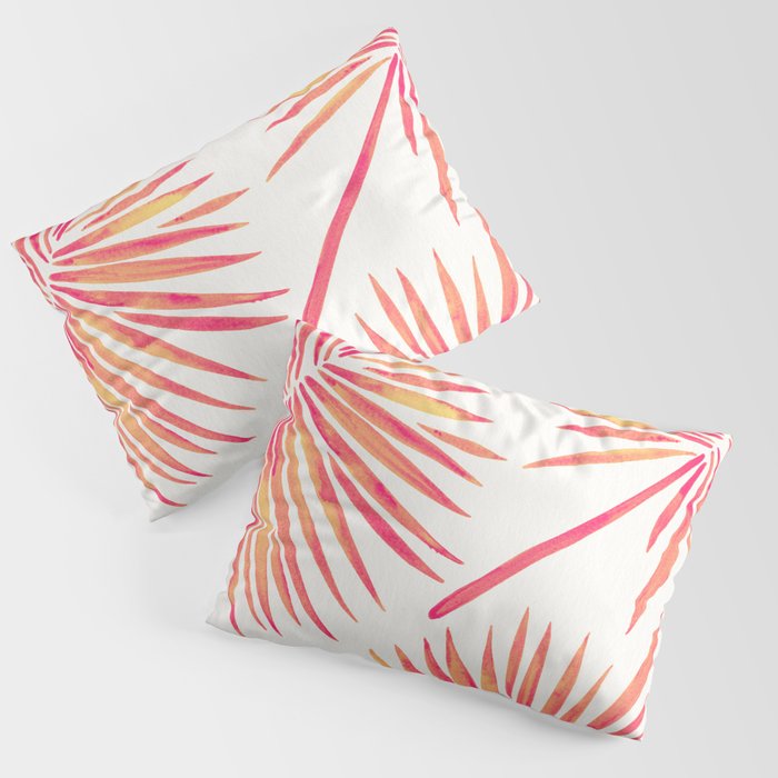 Tropical Fan Palm - Pink Palette Pillow Sham Gallery Image 1
