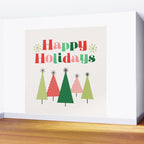 Mid Century Happy Holidays Wall Mural Gallery Image 2
